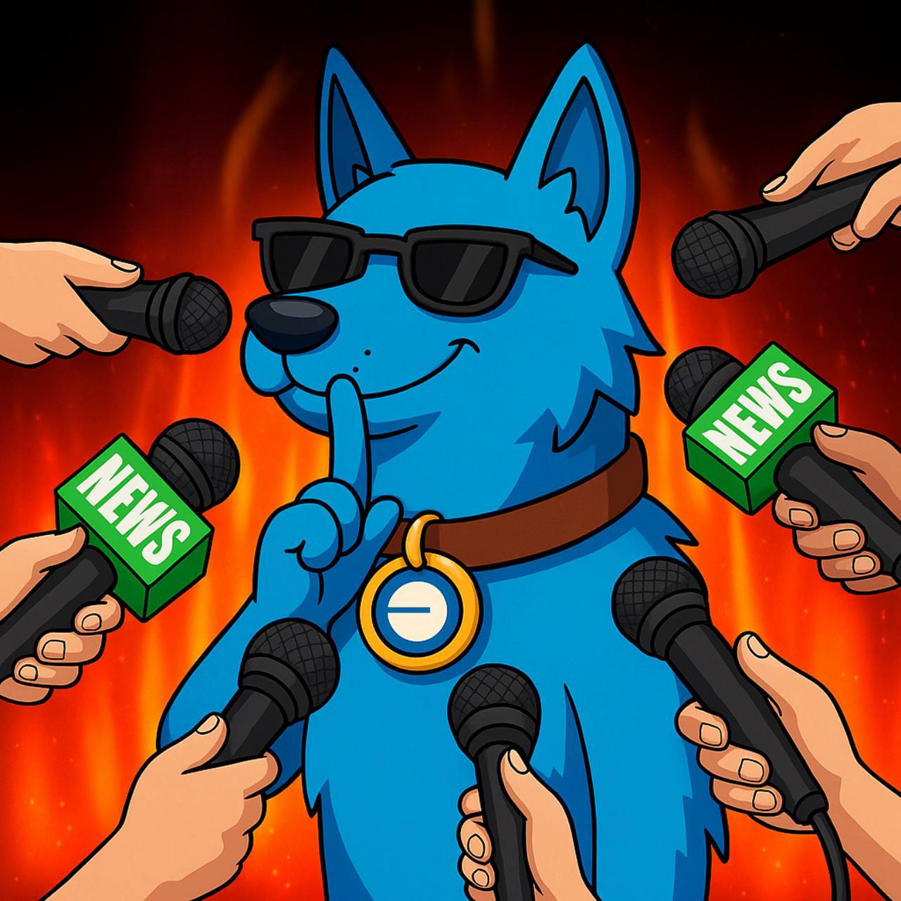 Barko at press conference with microphones